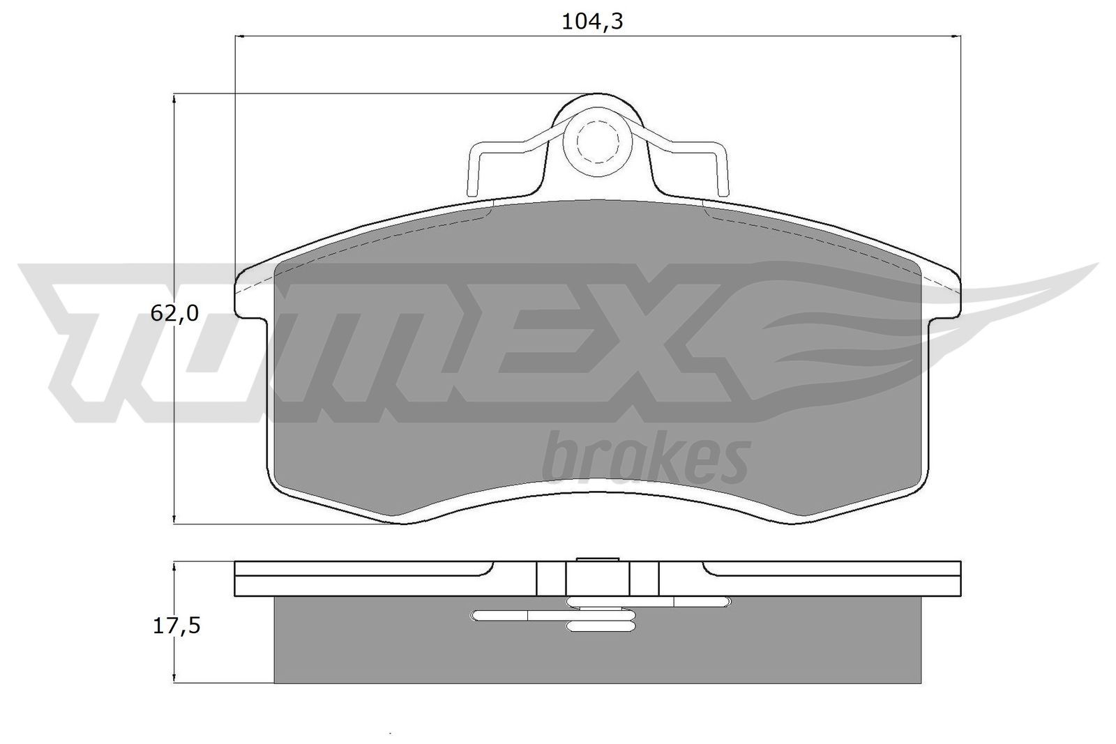 Obrázok Sada brzdových platničiek kotúčovej brzdy TOMEX Brakes  TX1036